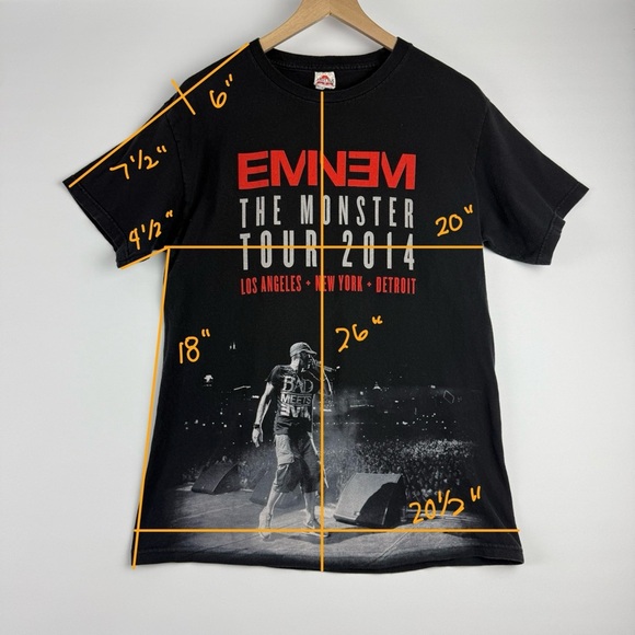 Eminem Men’s M Black Graphic Tee – 2014 Monster Tour Alstyle - Picture 5 of 5